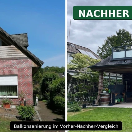 Fassadensanierung und Umbau eines Altbaus in modernes Wohnambiente Vorher-Nachher